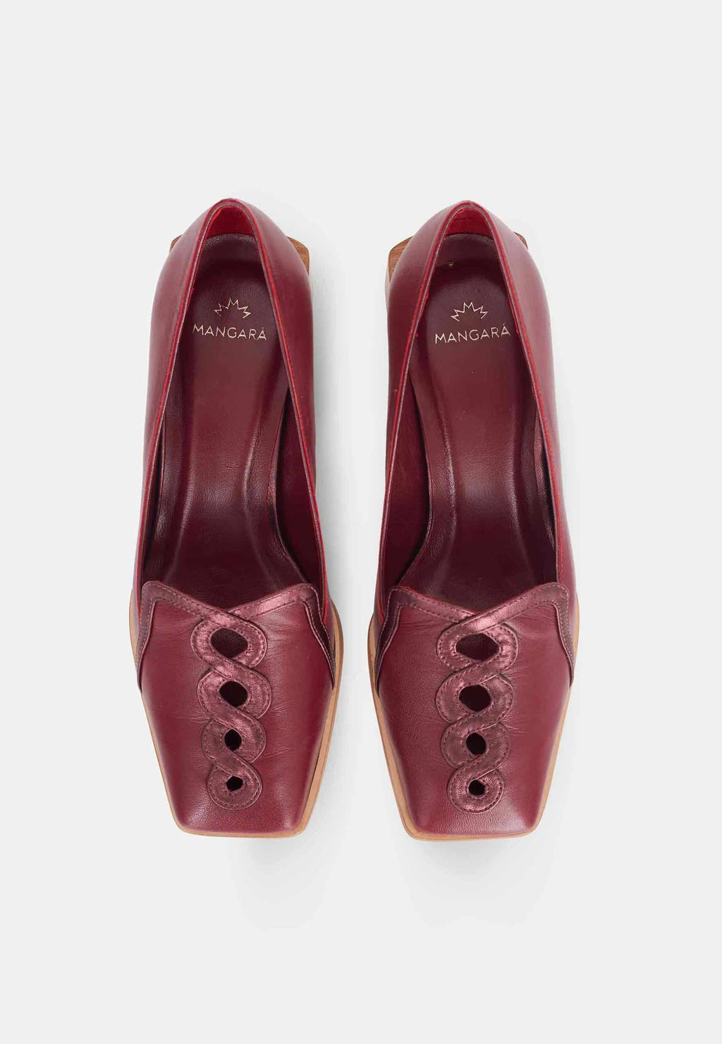 Cordía Purple Leather Loafers – 4cm Block Heel